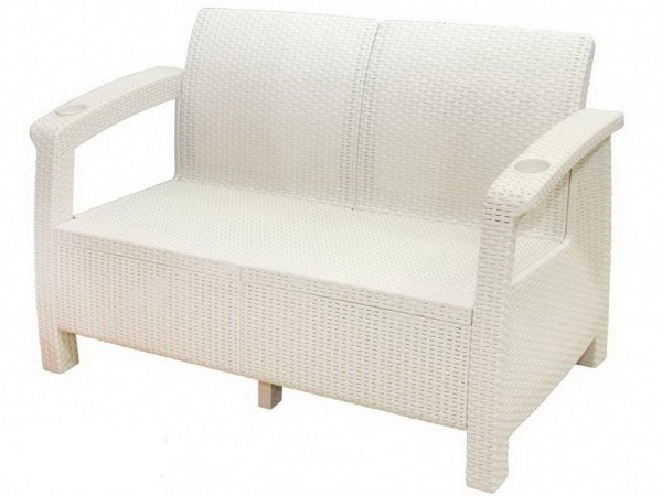 Двухместный диван Yalta Sofa Seаt белый купить в Звенигороде