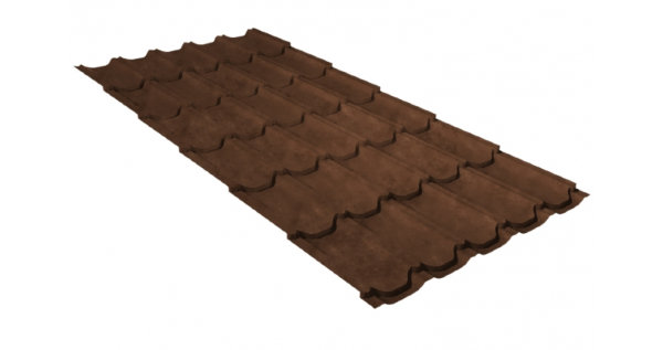 Металлочерепица квинта плюс GL 0,5 Safari Twincolor Brown купить в Звенигороде