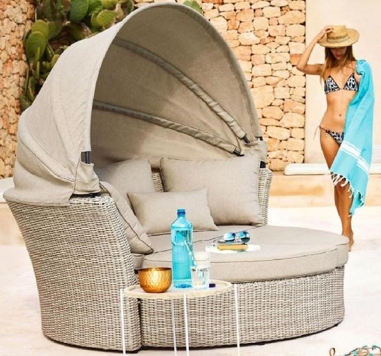 Диван-Трансформер AFINA плетеный из иск. ротанга AFM-325 Beige купить в Звенигороде