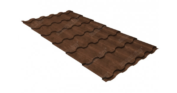 Металлочерепица кредо 0,45 Safari Twincolor Brown купить в Звенигороде