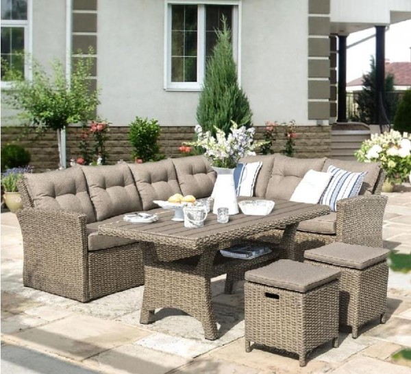 Комплект мебели AFINA плетеной из иск. ротанга AFM-307B Beige купить в Звенигороде