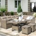 Комплект мебели AFINA плетеной из иск. ротанга AFM-307B Beige купить в Звенигороде