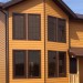 Фиброцементный сайдинг Latonit Красное дерево (RAL 8001/8008) купить в Звенигороде