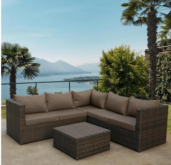 Комплект мебели AFINA плетеной из иск. ротанга YR825A Brown/Beige купить в Звенигороде