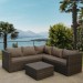 Комплект мебели AFINA плетеной из иск. ротанга YR825A Brown/Beige купить в Звенигороде