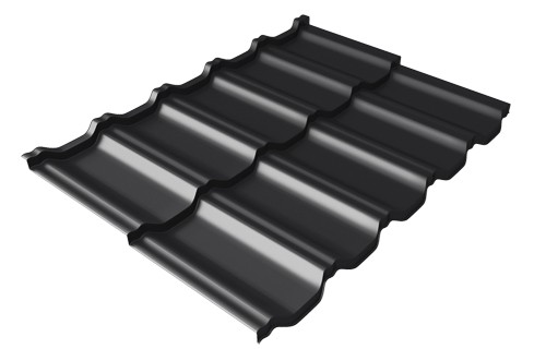 Металлочерепица модульная Квинта Uno Grand Line c 3D резом 0,5 Rooftop Matte RAL 9005 черный купить в Звенигороде