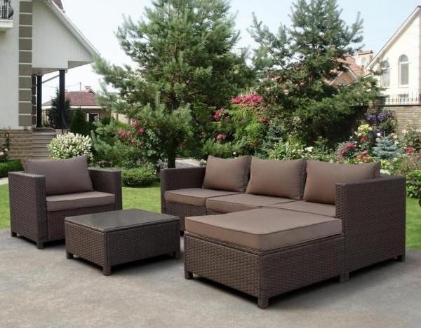 Комплект мебели AFINA плетеной из иск. ротанга YR821A Brown/Beige купить в Звенигороде