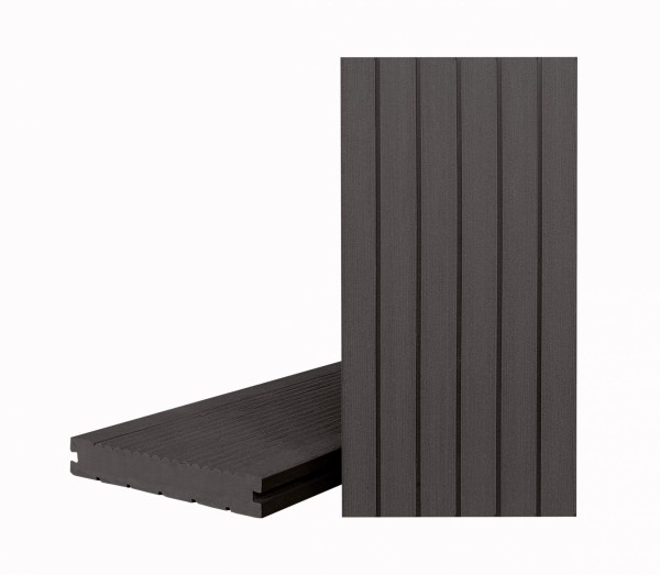 Террасная доска Классик Чёрное дерево (полнотелая с пазом) купить в Звенигороде