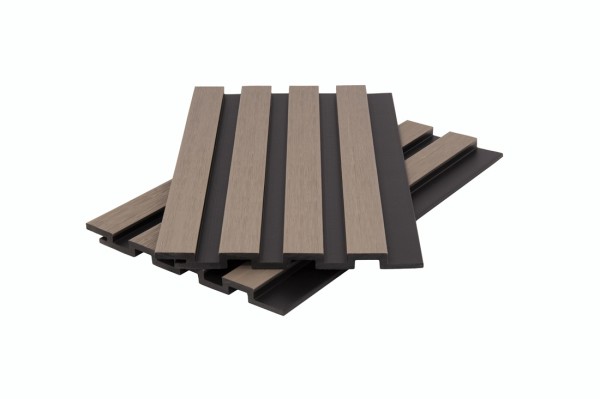 Стеновая панель брусковая двухцветная co-extrusion, snow mix купить в Звенигороде