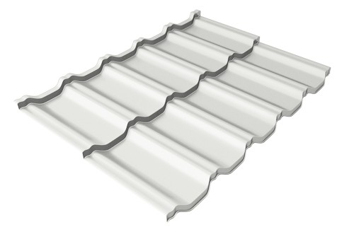 Металлочерепица модульная Квинта Uno Grand Line c 3D резом 0,5 Satin RAL 9003 сигнальный белый купить в Звенигороде