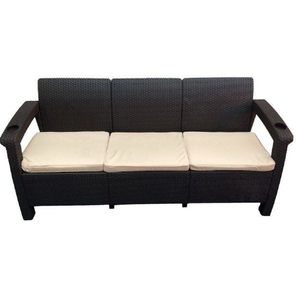 Трёхместный диван  Yalta Sofa 3 Seat венге купить в Звенигороде