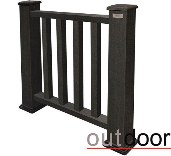 Ограждение из ДПК Outdoor Классик 3D STORM чёрный купить в Звенигороде