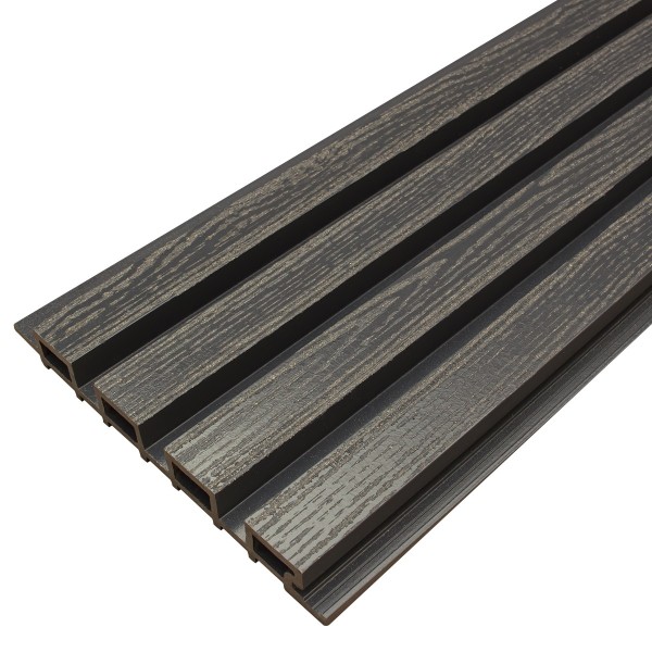 Фасадная доска из ДПК Faynag Wood Рейка Мокрый Асфальт купить в Звенигороде