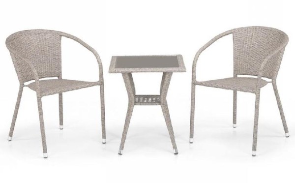 Комплект плетеной мебели AFINA из иск. ротанга T25C/Y137C-W85 Latte 2Pcs купить в Звенигороде