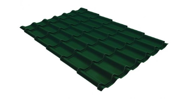 Металлочерепица классик 0,5 Satin RAL 6005 зеленый мох купить в Звенигороде