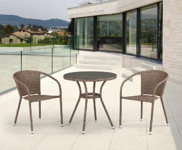 Комплект плетеной мебели AFINA из иск. ротанга T282ANT/Y137C-W56 Light Brown 2Pcs купить в Звенигороде