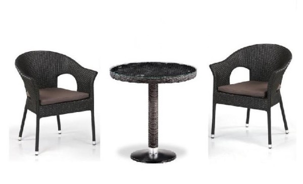Комплект плетеной мебели AFINA из иск. ротанга T601/Y79A-W53 Brown 2Pcs купить в Звенигороде