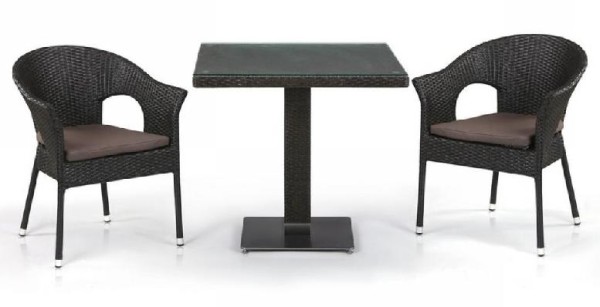 Комплект плетеной мебели AFINA из иск. ротанга T605SWT/Y79A-W53 Brown 2Pcs купить в Звенигороде