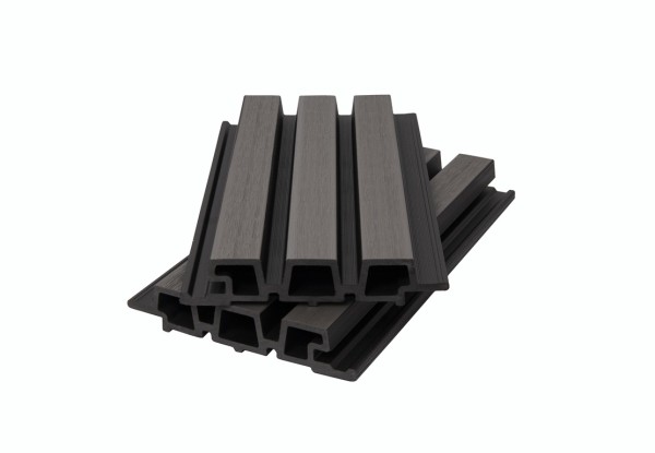 Фасадная панель брусковая двухцветная co-extrusion, grey dark купить в Звенигороде