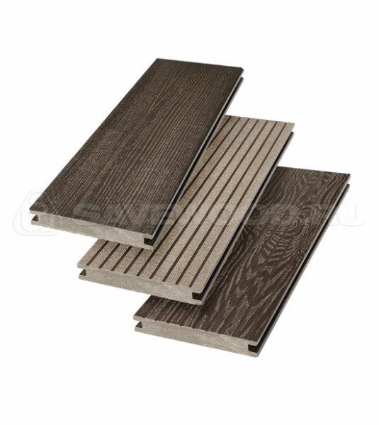 Террасная доска SW Fraxinus (R) полнотелая «SaveWood» Темно-коричневый купить в Звенигороде