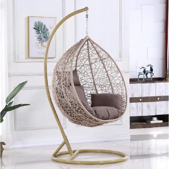 Кресло Подвесное из искусственного ротанга AFM-169A-LB Beige купить в Звенигороде