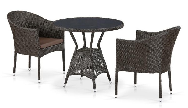 Комплект плетеной мебели AFINA из иск. ротанга T707ANS/Y350-W53 Brown 2Pcs купить в Звенигороде