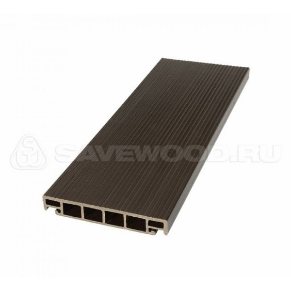 Террасная доска из ДПК SW-Salix «SaveWood» темно-коричневый купить в Звенигороде