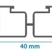 Лага алюминиевая KRONEX 40x15x3000 мм опорная Slim купить в Звенигороде