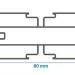 Лага алюминиевая KRONEX 80x40x3000 мм конструктивная купить в Звенигороде