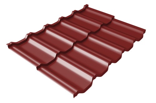 Металлочерепица модульная Квинта Uno Grand Line c 3D резом 0,5 Satin RAL 3011 коричнево-красный купить в Звенигороде