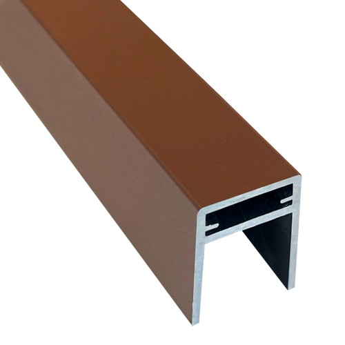 П-профиль Алюминиевый EasyDecking 35x25 Коричневый купить в Звенигороде