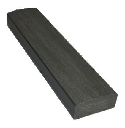 Лавочный брус Ecodecking Некст полнотелый брашированный 70х35 графит купить в Звенигороде