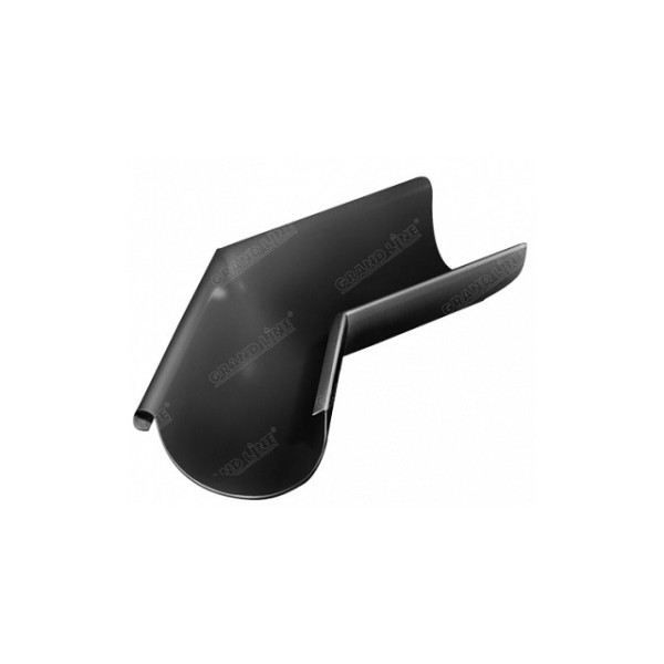 Водосток Grand Line 125x90 – Угол наружный 135° RAL 9005 купить в Звенигороде