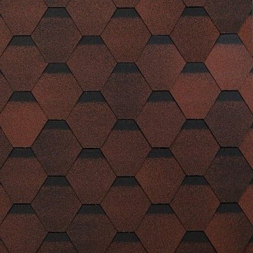Гибкая черепица Shinglas, коллекция Оптима – Красный купить в Звенигороде