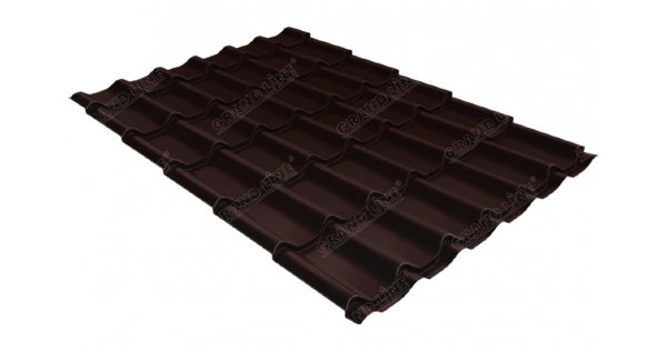 Металлочерепица классик GL 0,5 Quarzit RAL 8017 шоколад Metallic купить в Звенигороде
