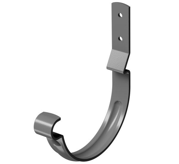 Карнизный крюк короткий (гнутый) D125 Döcke STAL PREMIUM Графит, (RAL 7024) купить в Звенигороде