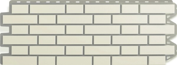 Фасадная панель Альта-Профиль, Кирпич Клинкерный, Белый купить в Звенигороде